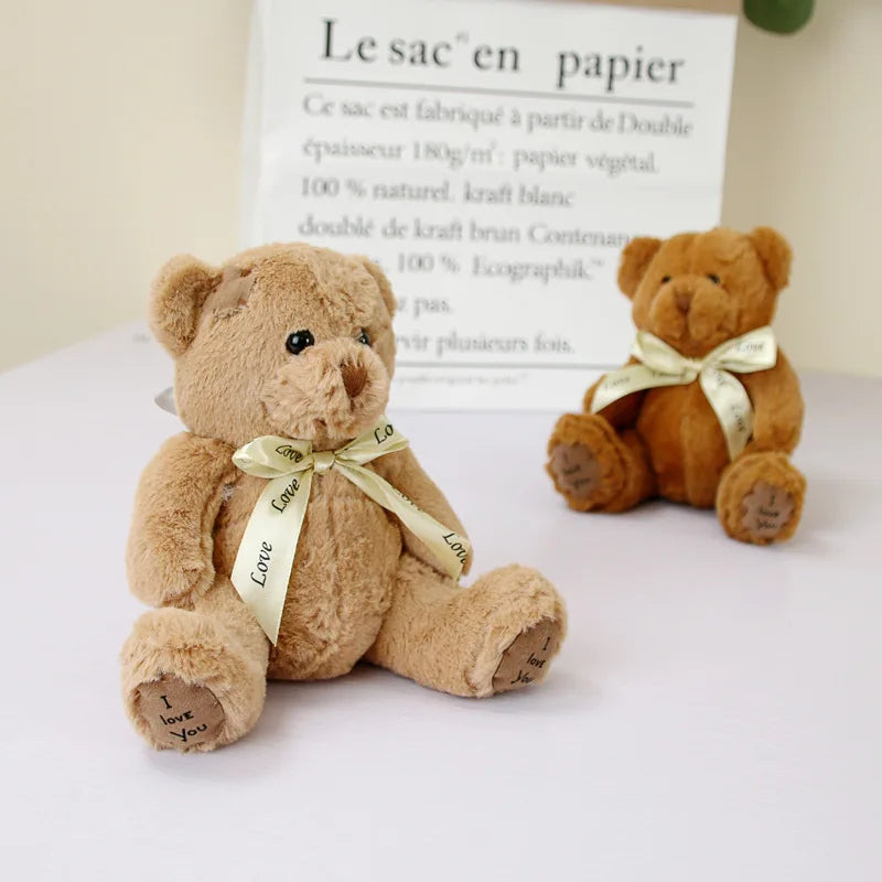 1Pc 18Cm Cute Teddy Bear Dolls Patch Bear Soft Stuffed Toy Bear Baby Toy Kids Girls Birthday Brinquedos Wedding Girls Gifts